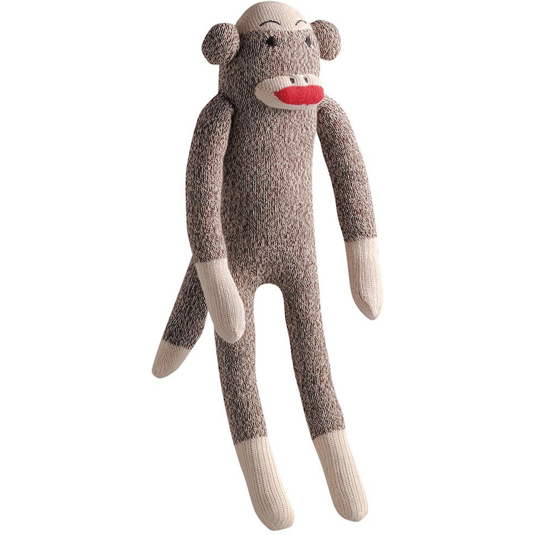 Multipet Sock Pal Monkey Squeaky Plush Dog Toy, Regular