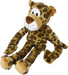 Multipet Swingin' Safari with Extra Long Arms & Legs Squeaky Plush Dog Toy, Leopard