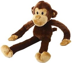 Multipet Swingin' Safari with Extra Long Arms & Legs Squeaky Plush Dog Toy, Monkey