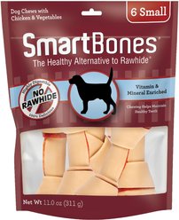 SmartBones Small Chicken Chew Bones Dog Treats, 6 count