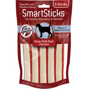 SmartBones SmartSticks Chicken Chews Dog Treats, 5 pack