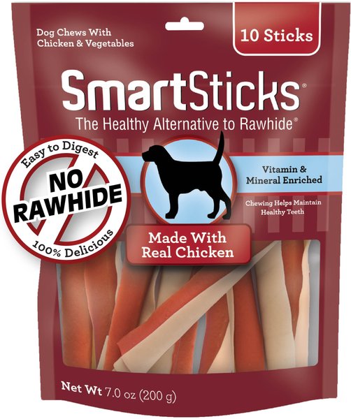 SmartBones SmartSticks Chicken Chews Dog Treats, 10 count slide 1 of 4