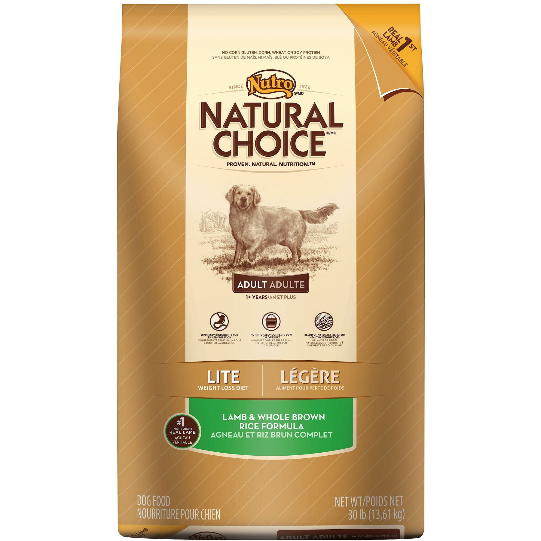 NUTRO Natural Choice Healthy Weight Adult Lamb Brown Rice Recipe Dry Dog Food 30 lb bag Chewy