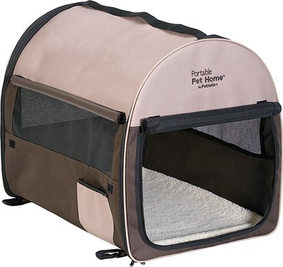 Petmate Single Door Collapsible Soft-Sided Dog Crate, Dark Taupe/Coffee Grounds Brown, slide 1 of 1