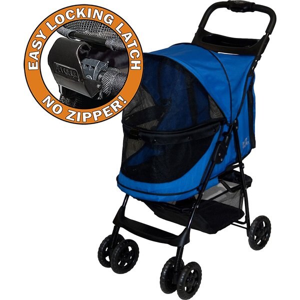 PET GEAR Happy trails NoZip Pet Stroller, Sapphire