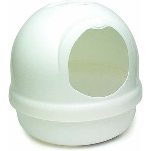 Petmate Dome Litter Box, Pearl Linen