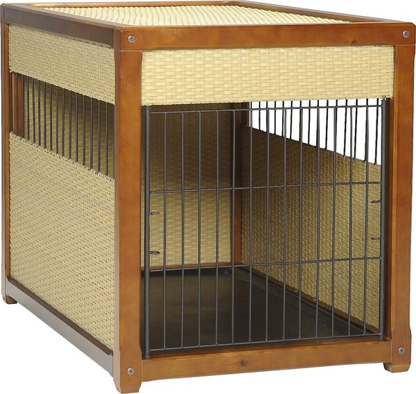 Wicker deals dog crate