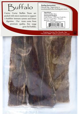Show full view: Canine Caviar Buffalo Jerky 6" Dog Treats, 3 pack slide 3 of 7