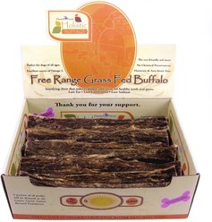 Canine Caviar Buffalo Jerky 12" Dog Treats, case of 30