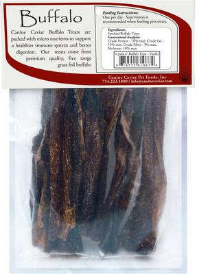 Show full view: Canine Caviar Buffalo Tripe Vanilla 6" Dog Treats, 6 pack slide 3 of 7