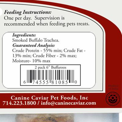 Show full view: Canine Caviar Buffalo Buffaroos 6" Dog Treats, 2 pack slide 4 of 6