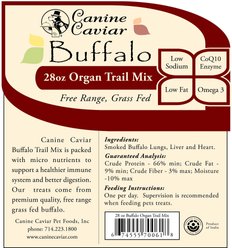 Canine Caviar Buffalo Organ Trail Mix Dog Treats, 28-oz bag slide 2 of 3