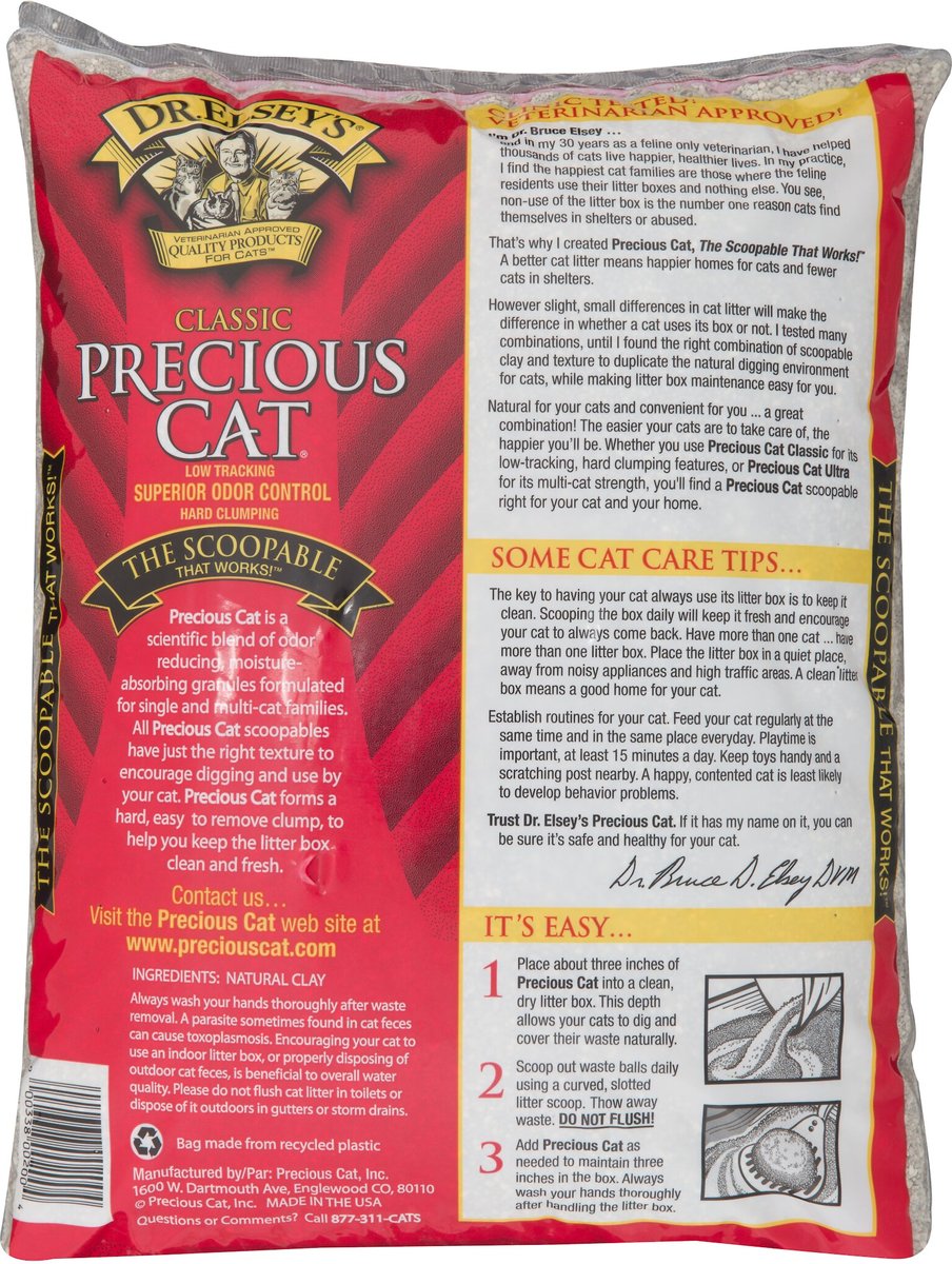 DR. ELSEY'S Classic Unscented Clumping Clay Cat Litter, 18lb bag