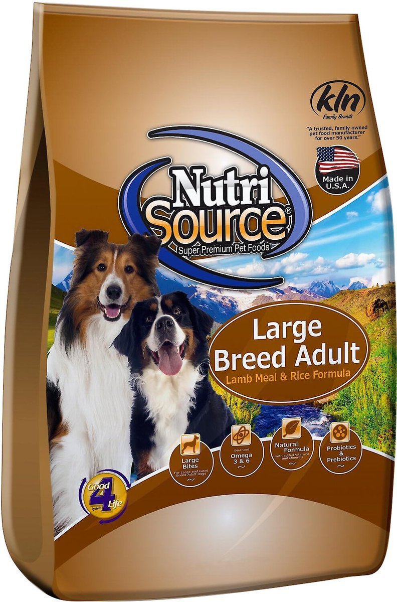 NUTRISOURCE Large Breed Adult Lamb Meal Rice Formula Dry Dog