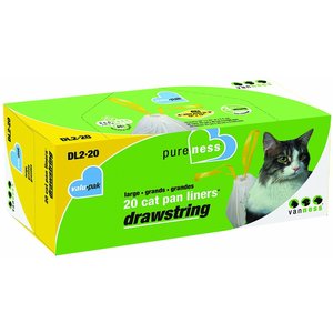 Van Ness Drawstring Cat Pan Liners, Large, 20 count
