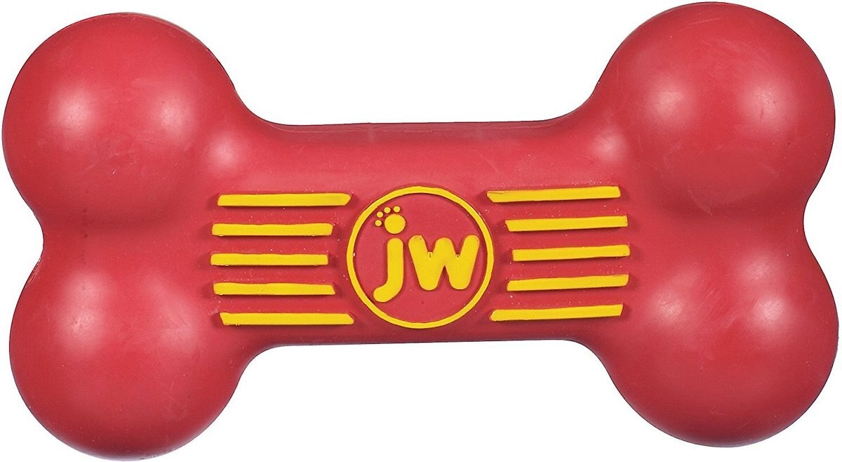 JW PET iSqueak Bone Dog Toy, Color Varies, Medium