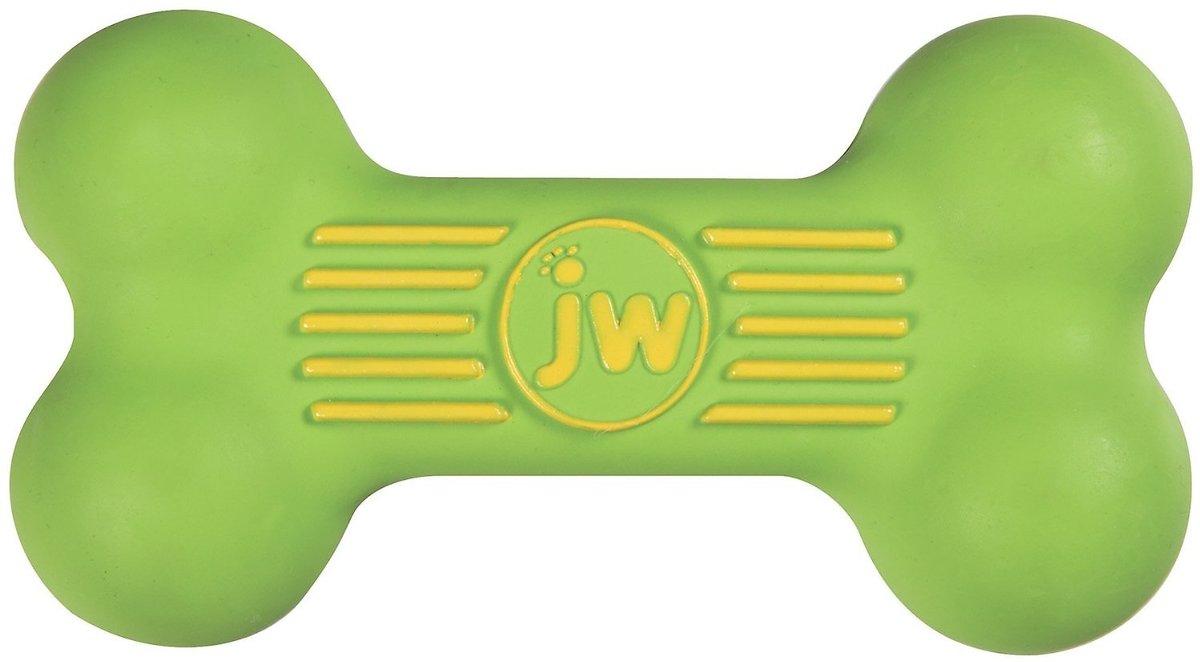 JW PET iSqueak Bone Dog Toy, Color Varies, Medium