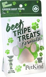 PetKind Green Beef Tripe Formula Grain-Free Dog & Cat Treats, 6-oz bag