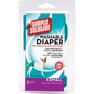 Simple Solution Washable Female Dog Diaper, X-Small: 9 to 14-in waist
