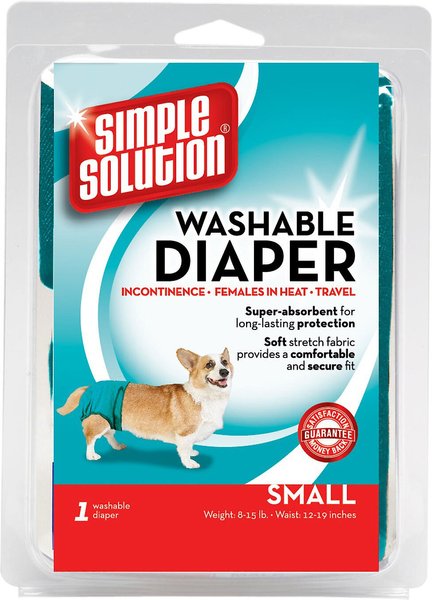 SIMPLE SOLUTION Washable Female Dog Diaper, Small: 12 to 19-in waist ...