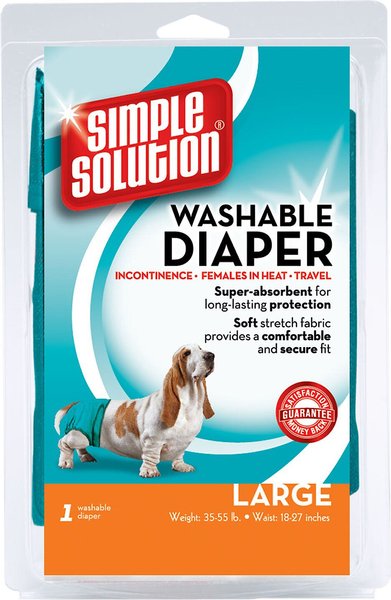 Simple Solution Washable Female Dog Diaper, Large: 18 to 27-in waist slide 1 of 8