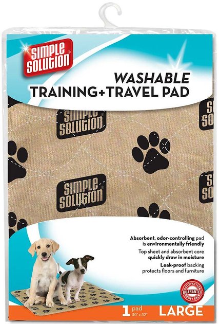  Simple Solution Large Washable Puppy Pad, Reusable Dog Pee Pad, Absorbent and Odor Controlling