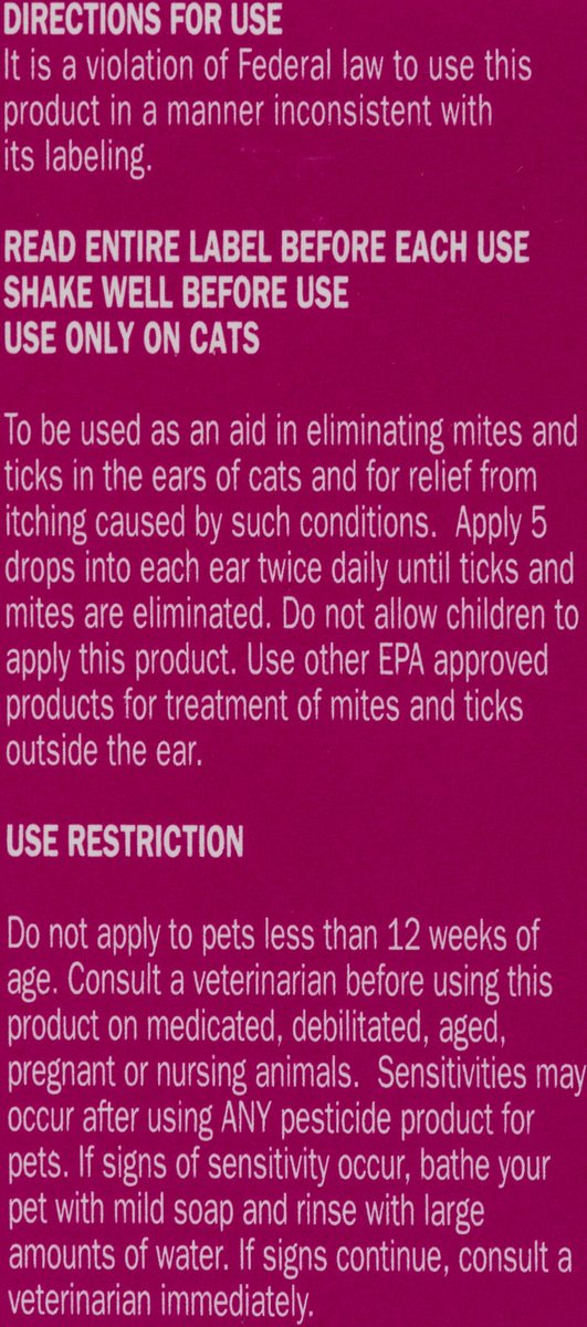 Sentry ear hotsell mite treatment