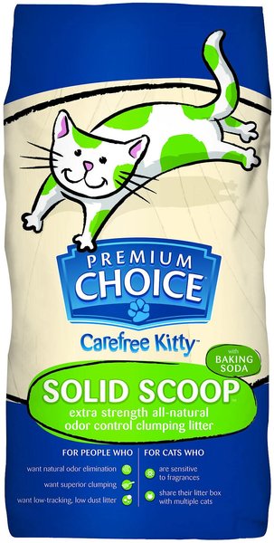 Premium Choice Carefree Extra Strength Unscented Clumping Clay Cat Litter, 25-lb bag slide 1 of 7