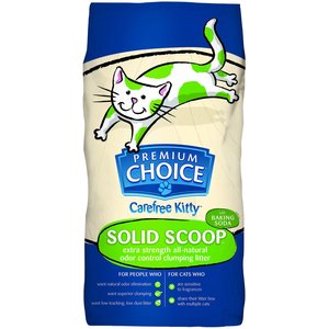 Premium Choice Carefree Extra Strength Unscented Clumping Clay Cat Litter, 25-lb bag