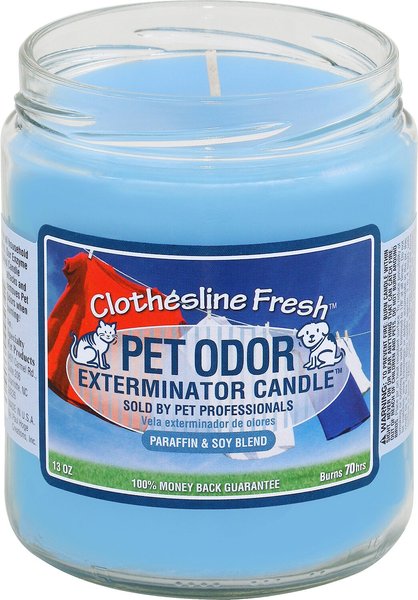 Pet Odor Exterminator Clothesline Fresh Deodorizing Candle, 13-oz jar slide 1 of 5