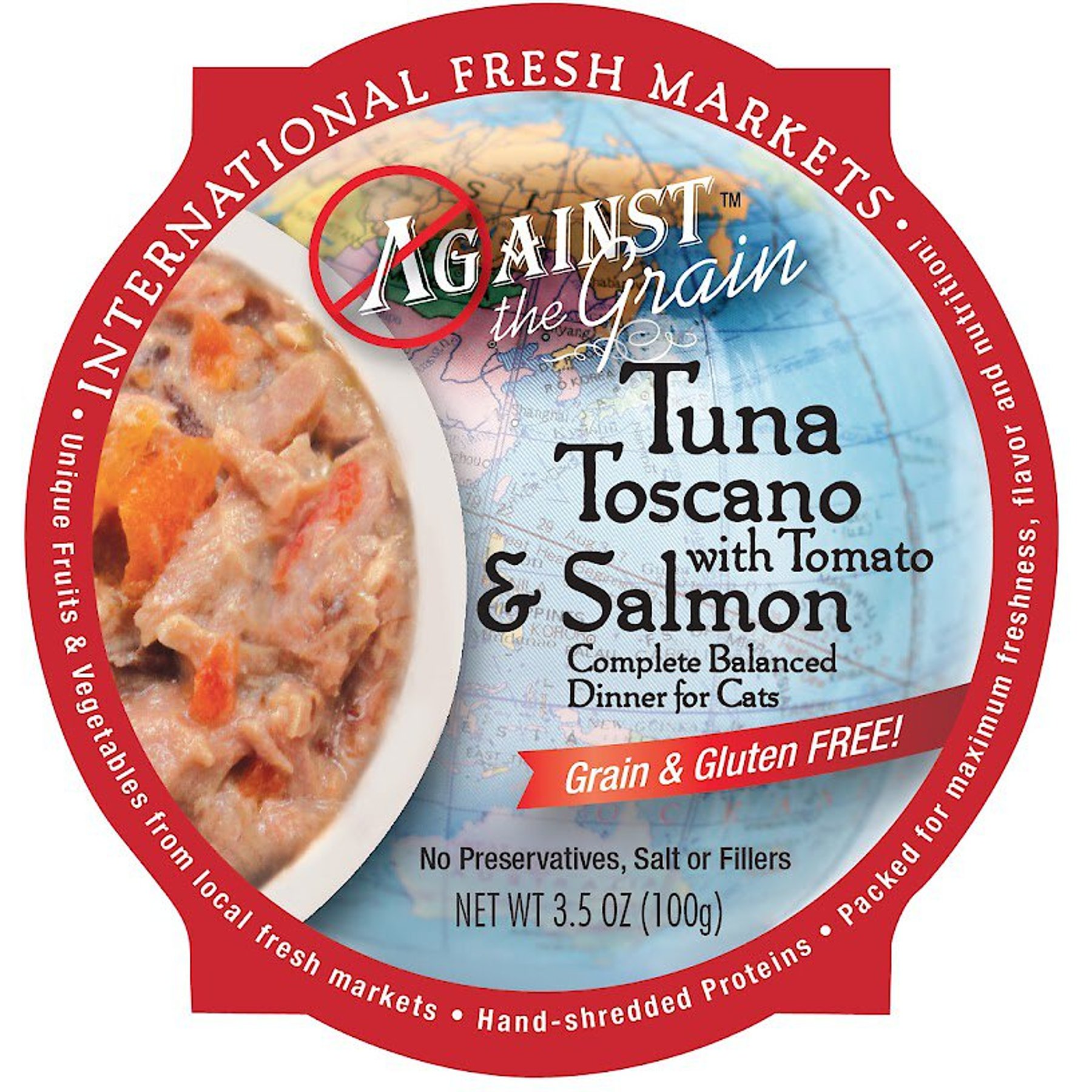 Against the Grain Tuna Aubergine with Snapper & Eggplant Dinner Grain-Free Wet Cat Food