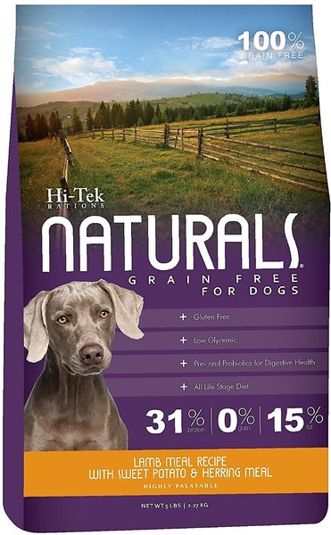 Hi Tek Naturals Grain Free Lamb Meal Recipe with Sweet Potato Herring Meal Adult Dry Dog Food 30 lb bag