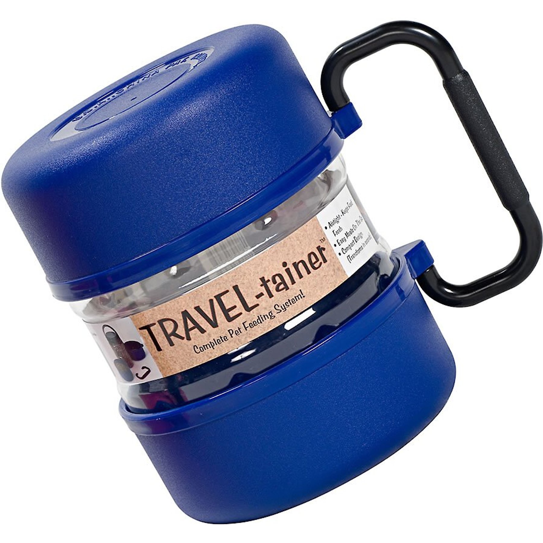 Loving Pets Blue Bella Roma Travel Double Diner Bowl - Small