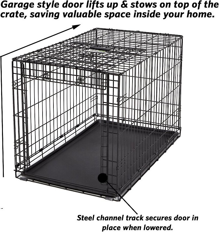 Garage door style dog hot sale crate