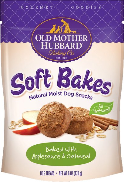 Old Mother Hubbard Gourmet Goodies Soft Bakes with Applesauce Oatmeal Moist Baked Dog Treats