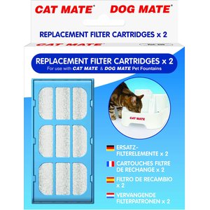 Cat Mate Replacement Filter Cartridges for Cat Mate & Dog Mate Fountains, 2 count