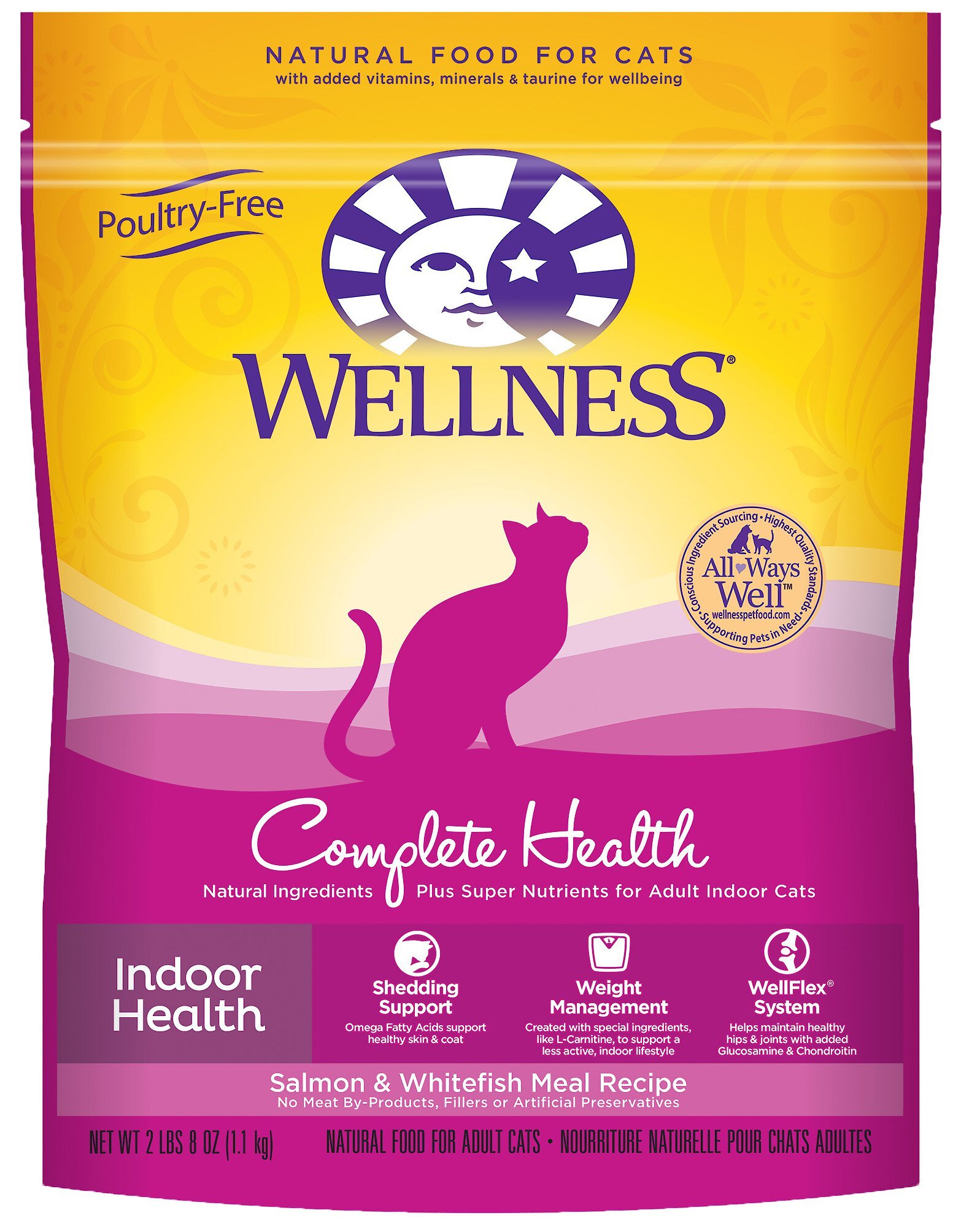 Wellness Complete Health Indoor Health Salmon & Whitefish Meal Recipe Dry Cat Food