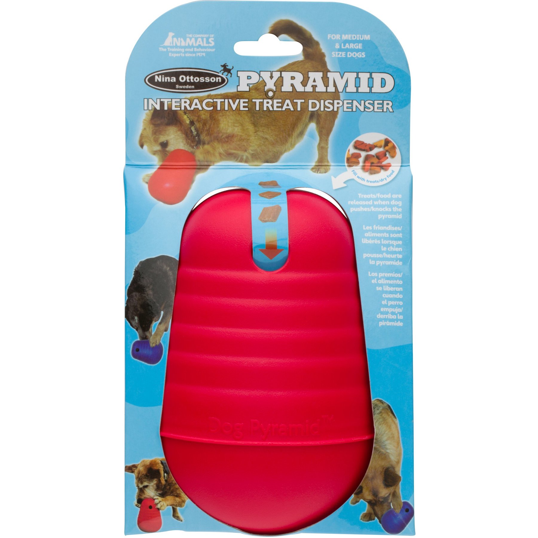 Discontinued NINA OTTOSSON BY OUTWARD HOUND Dog Pyramid Plastic Interactive Dog Toy Color Varies Large Chewy