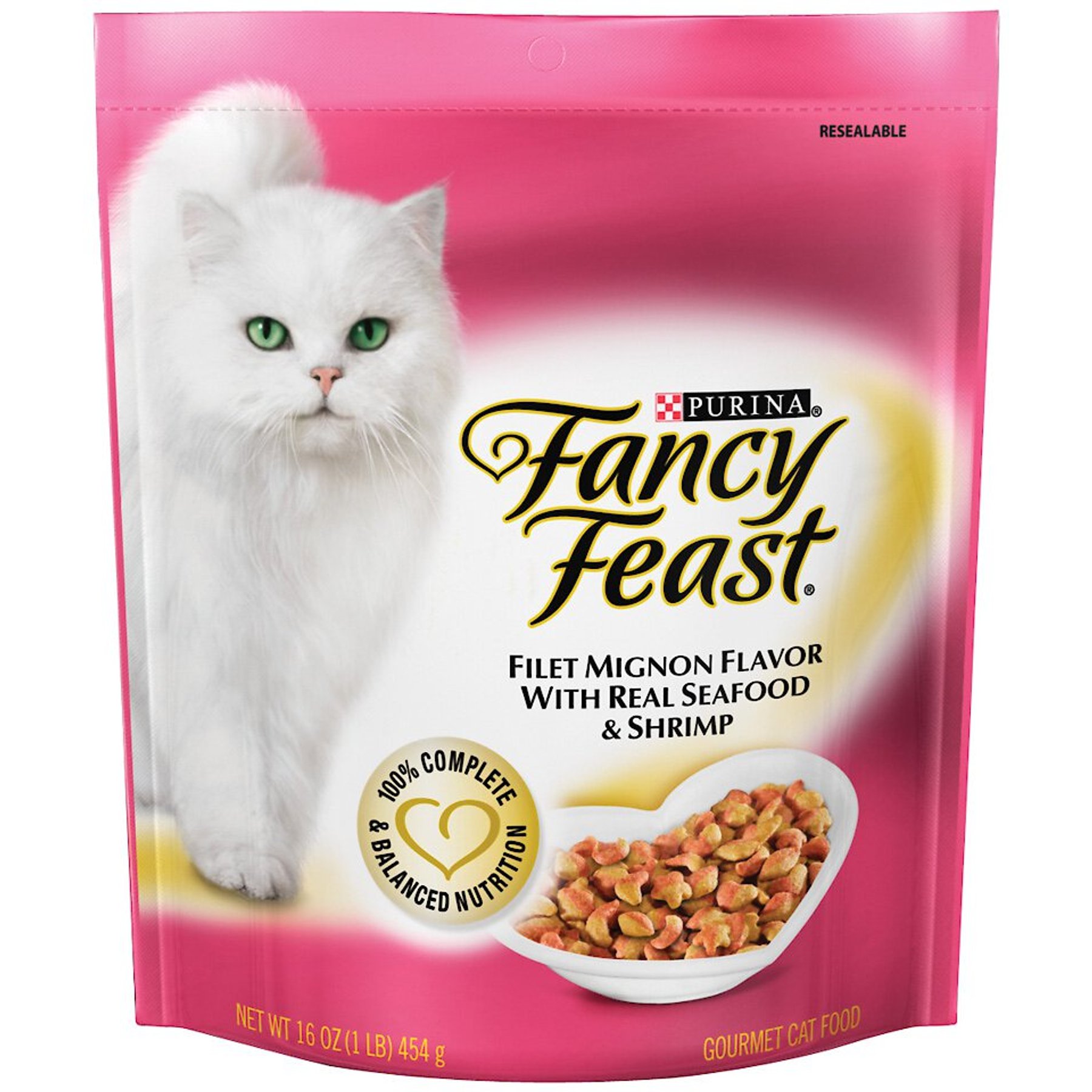 FANCY FEAST Gourmet Filet Mignon Flavor with Real Seafood Shrimp Dry Cat Food 3 lb bag Chewy