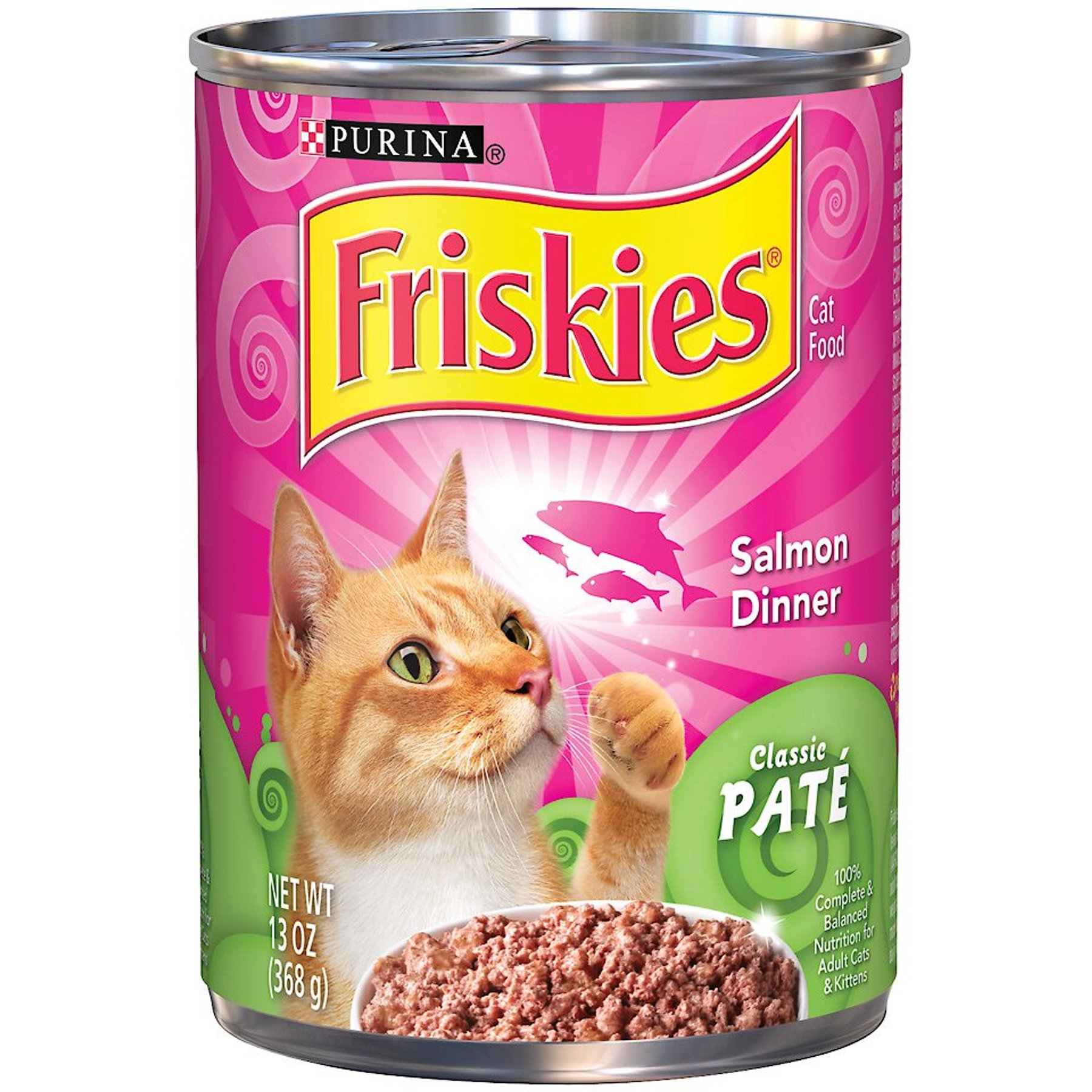 FRISKIES Pate Salmon Dinner Canned Cat Food 5.5 oz case of 24 Chewy