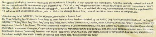 Show full view: ZIWI Peak Beef Air-Dried Dog Food, 11-lb bag slide 4 of 9