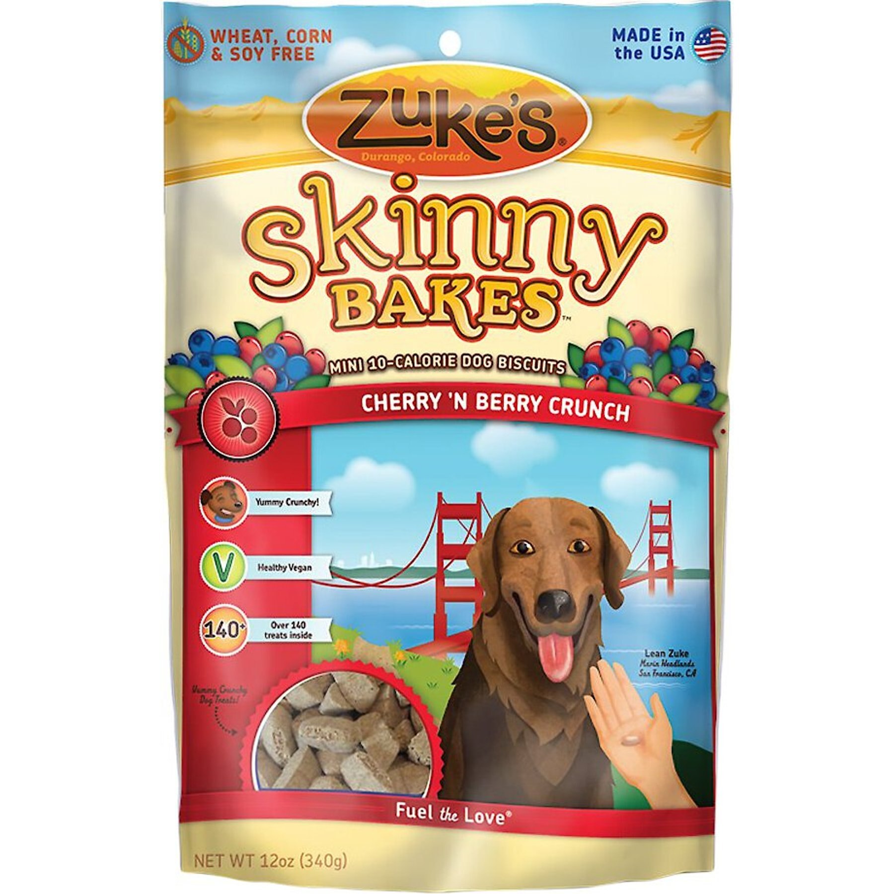 Discontinued ZUKE S Skinny Bakes Cherry N Berry Crunch Dog Treats 12 oz bag Chewy