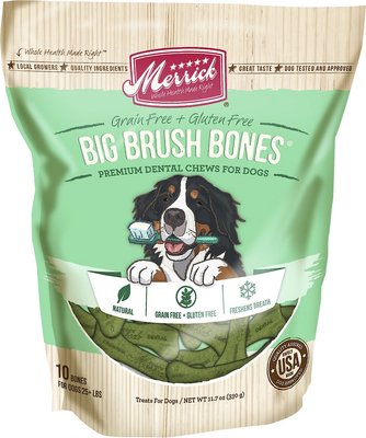 Merrick Big Brush Bones Grain-Free Dental Chews Dog Treats, slide 1 of 1