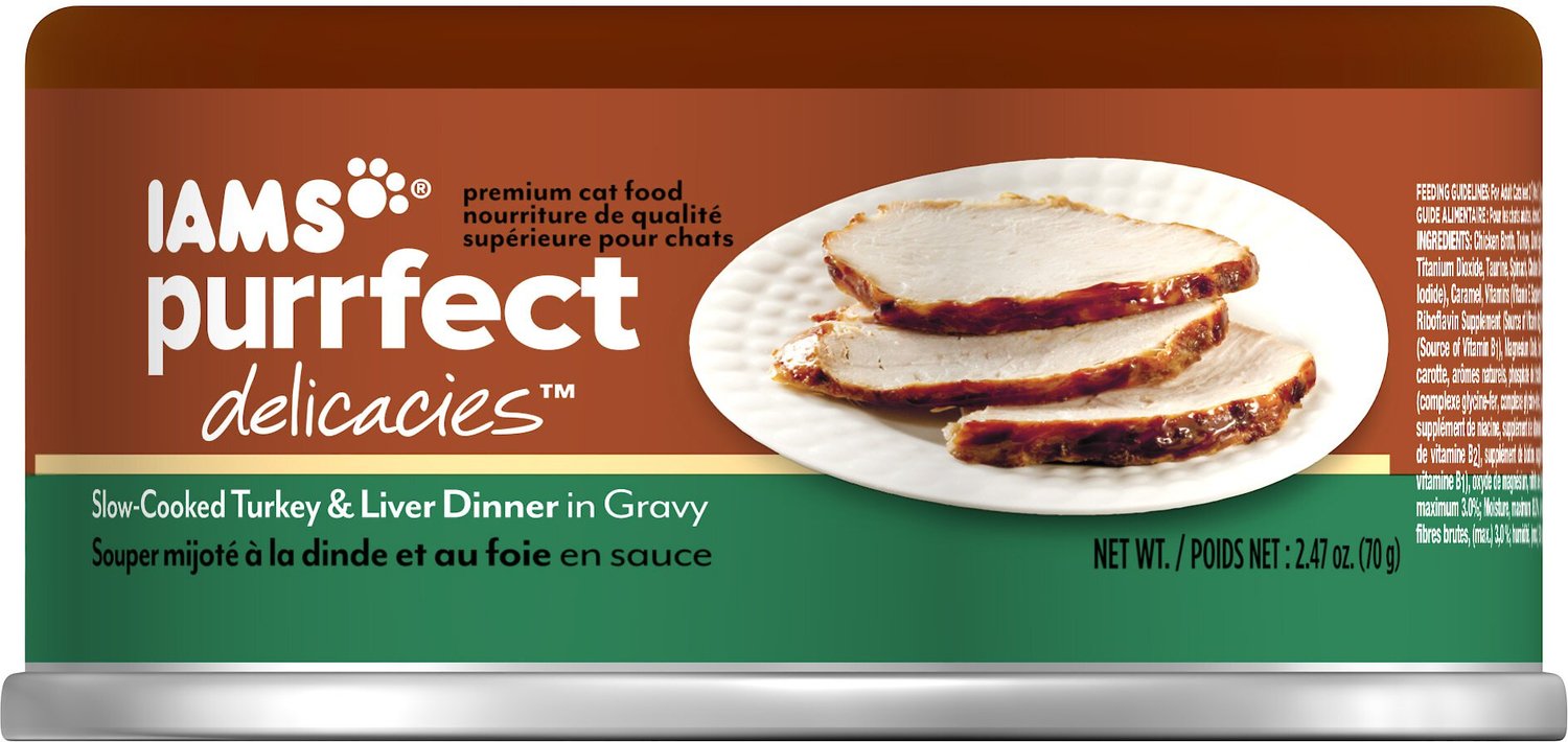 IAMS Purrfect Delicacies SlowCooked Turkey & Liver Dinner in Gravy
