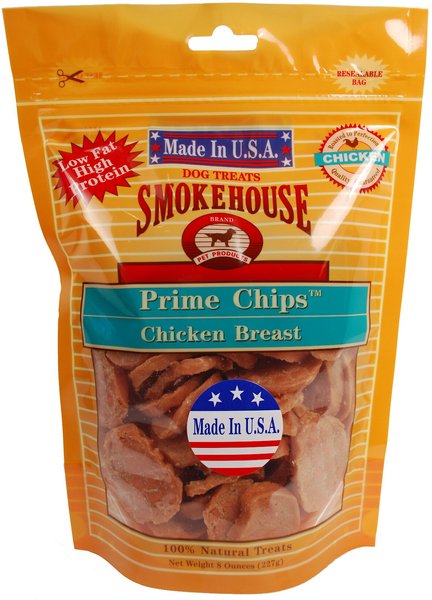 Smokehouse USA Chicken Breast Prime Chips Dog Treats, 8-oz bag slide 1 of 6