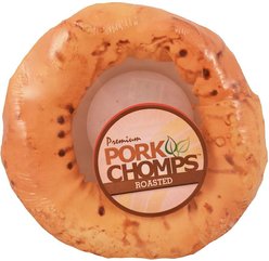 Premium Pork Chomps Roasted Donut Dog Treat, 6-in donut