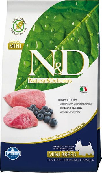Farmina Natural & Delicious Lamb Grain-Free Mini Breed Formula Dry Dog Food, 5.5-lb bag slide 1 of 2