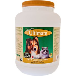 NaturVet Ultimate Powder Skin & Coat Supplement for Cats & Dogs, 4-lb