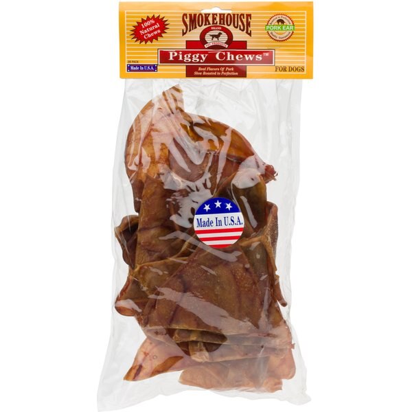 BONES & CHEWS Pig Ear Chews Dog Treats, 20 count