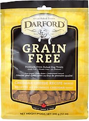Darford Grain-Free Baked Cheddar Cheese Recipe Mini Dog Treats, 12-oz bag
